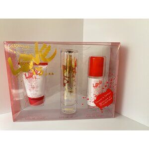 Ed Hardy Love is 100ml / 3.4oz Edp Spray + Shower Gel + Hair Mist 3pc Women Set